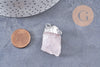 Pendentif quartz rose naturel brut 22-55mm, x1 (G0292)