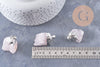 Pendentif quartz rose naturel brut 22-55mm, x1 (G0292)