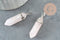 Pendentif quartz rose pointe, pierre brute, création bijoux,pendentif pierre,pendentif argenté, pierre naturelle,39mm, x1 G0556