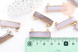 Pendentif rectangle agate naturelle grise,pendentif bijoux, pendentif agate,pendentif pierre, agate naturelle,30.5mm, x1 G6266