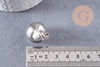 Pendentif rond Bola harmonie carillon argent platine 24mm, x1 (G5992)