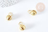 Pendentif rond Grelot carillon laiton brut 15.5mm, création bijoux grossesse, fantaisie carillon mystique, x1 (G8870)
