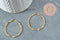 Pendentif rond laiton brut torsadé, Une breloque laiton brut pour créations bijoux laiton,24mm, X2 (G3212)