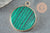 Pendentif rond malachite de synthèse,pendentif rond,26mm, x1 (G1933)