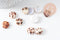 Pendentif rond nacre naturelle léopard 15mm, x1 (G4172)