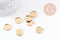 Pendentif rond support cabochon acier inoxydable doré IP 12mm, x2 (G10195)