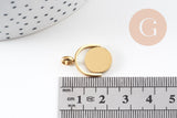Pendentif rotatif médaille personnalisable 21.5mm, x1 (G10897)