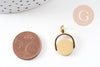 Pendentif rotatif médaille personnalisable 21.5mm, x1 (G10897)