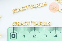 Pendentif signe Sagittaire laiton doré 18k,sans nickel,création bijoux astrologique ,pendentif horoscope,34mm, x1 (G6051)