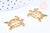 Pendentif tortue acier 201 inoxydabledoré 18K 24mm, pendentif sans nickel,création bijoux, x1 (G7128)