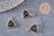 Pendentif triangle jade noir,creation bijou,pendentif bijoux, pendentif pierre naturelle,bracelet pierre, jade Naturel,16mm x1, G0953