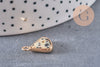 Pendentif triangle jaspe dalmatien,creation bijou pierre naturelle,pendentif bijoux,bracelet pierre,jaspe Naturel,16mm, x1, G0976