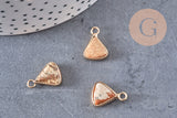 Pendentif triangle jaspe paysage,creation pendentif bijoux pierre naturelle, pendentif pierre jaspe Naturel,16mm, x1, G2330