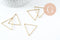 Pendentif triangle laiton brut 30mm, pendentif géométriquecréation bijoux, x10 (G2321)