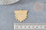 Pendentif triangle oeil protecteur acier 201 inoxydable dore 33.5mm,pendentif sans nickel pourcréation bijoux, x1 G6270