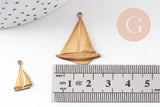Pendentif voilier en laiton taille petit ou moyen, x1, G7520