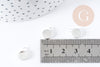 Pendentifs Supports cabochons ronds acier 201 inoxydable platine 11mm, x5 (G9044)