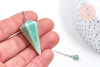 Pendule radiesthésie aventurine chaine argent, pendule magnétisme, litotherapie,création bijoux,23cm, x1 G5665