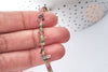 Perle Chips tourmaline naturelle couleur mixte 3~5mm,perle pierre naturelle ,x1 le fil de 40cm (G7888)