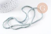 Perle Tube verre mat métallisé, des perles originales pour créer des bijoux fantaisie DIY, 5x3mm, x1 fil 49.9cm, (G5035)