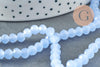 Perle abacus cristal bleu clair 6x5mm, perle verre facette,fil de 44cm, X1 (G6371)