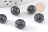 Perle abacus cristal facetté noir 10mm, x 10 perles (G8265)