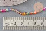 Perle abacus cristal multicolore 3x4mm, x1 fil de 39cm (G2749)