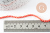 Perle abacus cristal rose corail 3mm, x1 fil de 41 cm (G9822)