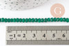 Perle abacus jade naturel rondelle vert foncé 4x2mm, fil de 36cm, x1 (G3665)