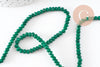 Perle abacus jade naturel rondelle vert foncé 4x2mm, fil de 36cm, x1 (G3665)