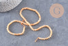 Perle abacus jade naturel teinté orange 4x2mm, x1 fil de 35cm (G2698)