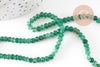 Perle abacus jade naturel teinté vert clair 4x2mm, x1 fil de 35cm (G3070)