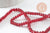 Perle abacus jade rouge,pierre naturelle,perle facette,jade,4x2mm,fil de 36 cm, x1 (G1801)