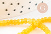 Perle abacus jade teinté jaune, pierre naturelle, jade naturel, 4x2mm,fil 39cm, x1 (G5619)