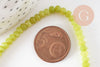 Perle abacus jade vert clair 4x2mm, perle jade, pierre naturelle, perle facette, fil 35cm, x1 (G3002)