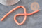 Perle abacus verre rose corail opaque imitation jade 7.5mm, x1 fil de 37cm (G11383)