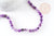 Perle agate rayée violet ronde agate pierre naturelle, fil de 45 perles environ ,8mm, x1 (G3669)