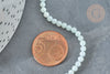 Perle amazonite naturelle ronde bleu-vert 3mm, pierre naturelle, fil de 41cm x1 (G7395)