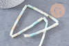 Perle amazonite rectangle verte, perle amazonite,pierre naturelle,amazonite naturelle,perle pierre,13mm,fil de 38cm x1 (G0205)