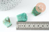 Perle amazonite turquoise naturel brute roulée,pierre naturelle, litotherapie, Chips amazonite, 18-25mm, X2 (G3670)