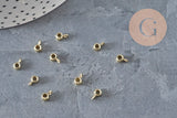 Gold zamak pendant bead bale 6.5x3mm, x10 (G11254)