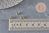 Gold zamak pendant bead bale 6.5x3mm, x10 (G11254)