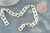 Perle carrée nacre blanche naturelle, coquillage blanc, 16mm,le fil de 40cm, x1 (G3874)