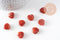 Perle coeur acrylique imitation ambre marron 15mm, x10 (G10999)