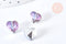 Perle cœur facetté en cristal violet 10mm, x5 (G7098)