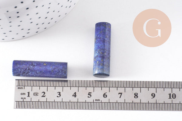 Perle colonne lapis Lazulis, pendentif pierre,pierre naturelle,lapis naturel, pierre rectangle,35mm, X1 (G2061)