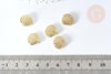 Perle coquillage zamac doré 14K 13.5mm ,fournitures créatives sans nickel, x5 G4219