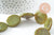 Perle disque jade naturel vert 25mm,bijoux pierre naturelle, x5 G6467