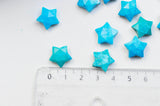Perle étoile howlite turquoise facettes, pendentif pierre, howlite naturelle, pendentif étoile pierre,14mm, x1 (G4650)