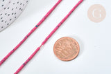 Perle heishi howlite naturelle rose 1mm, pierre naturelle, turquoise naturelle, perle en pierre, fil de 30cm, x1 (G7262)